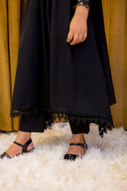 Black Georgette Frock With Sequence Work - Shade For Teen 