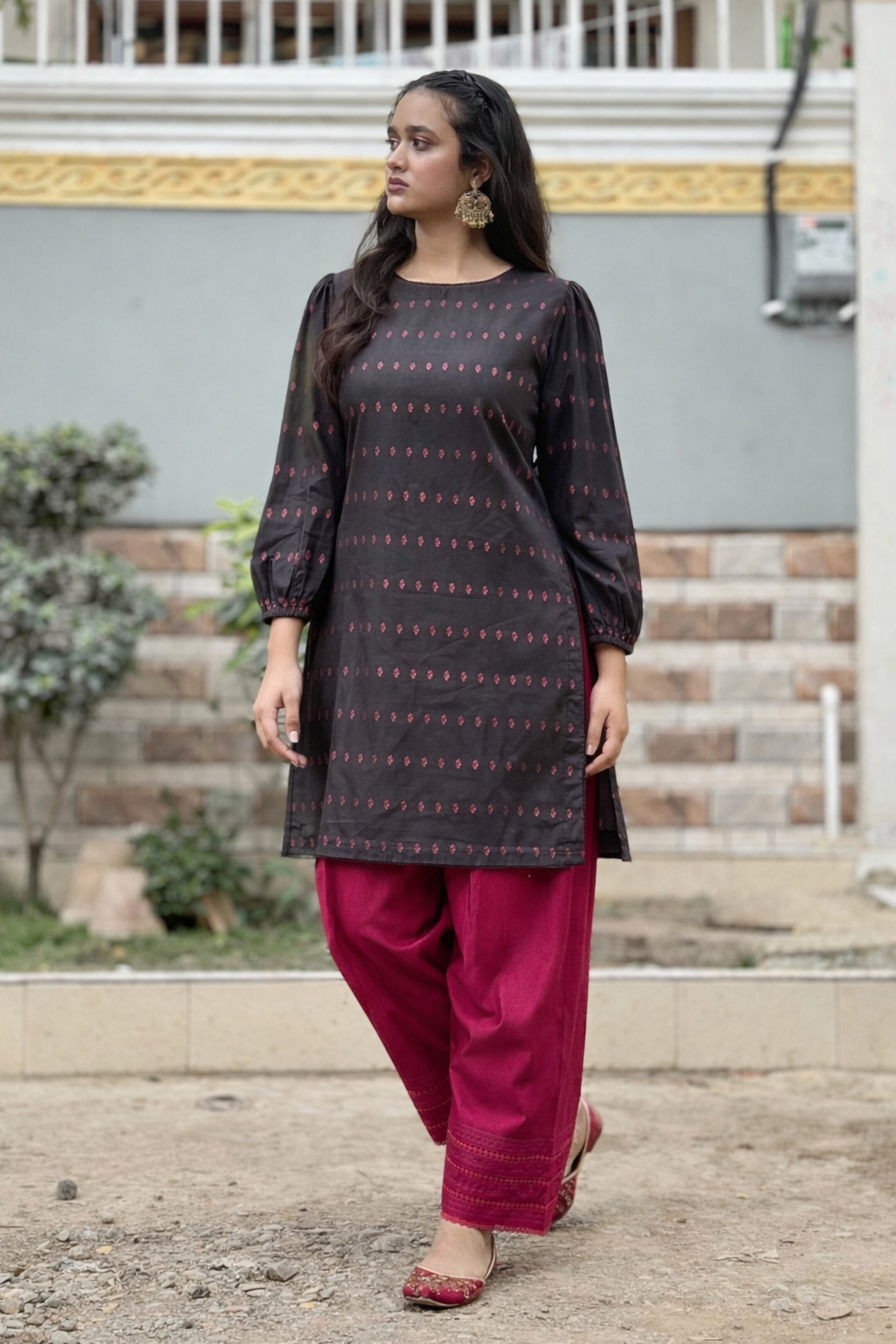Charcoal Elegance Kurta Set