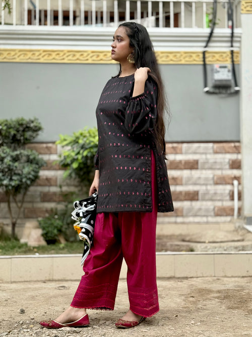 Charcoal Elegance Kurta Set