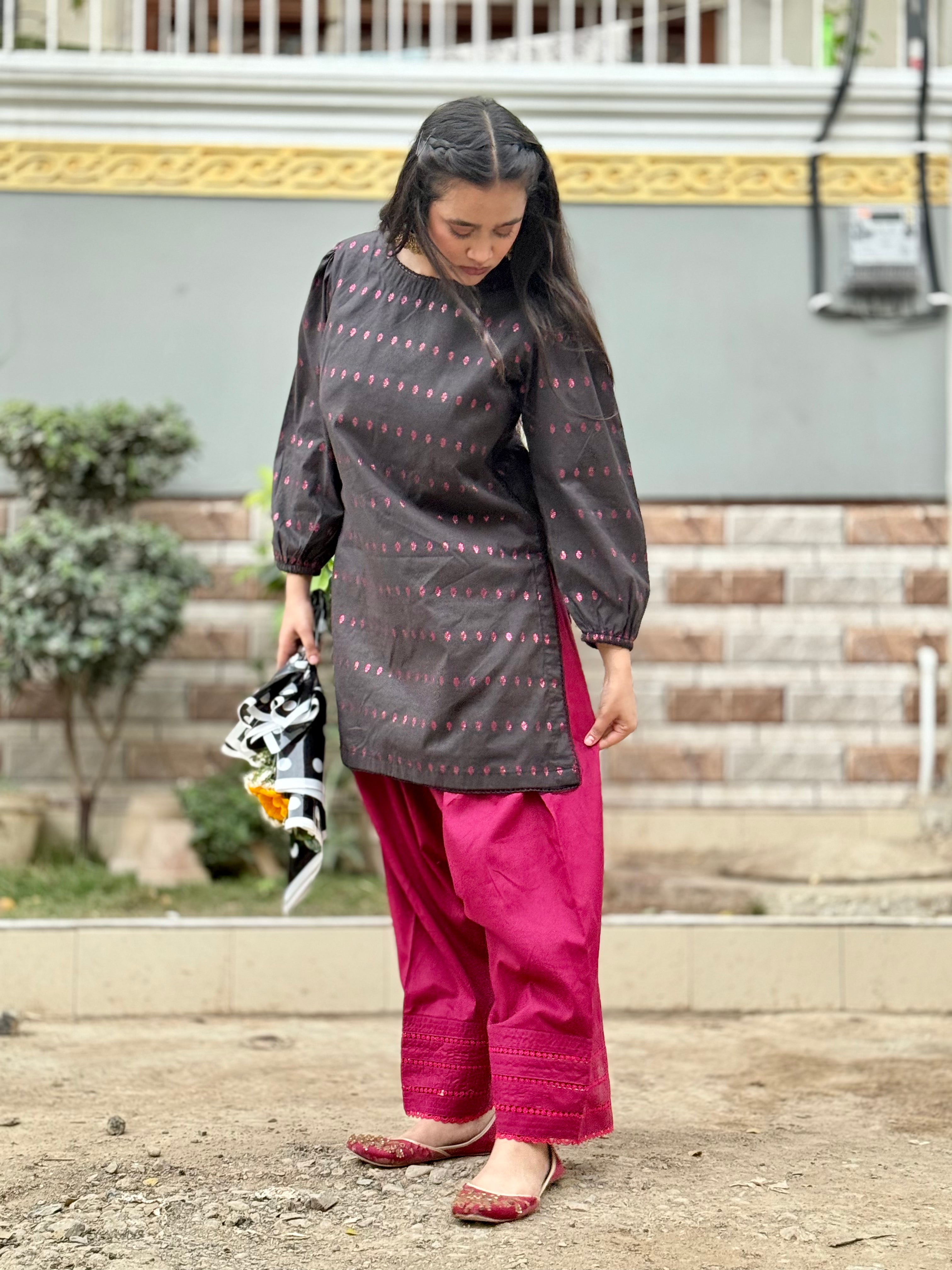 Charcoal Elegance Kurta Set