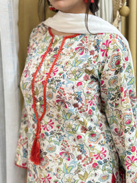 Soft Ivory Base With Delicate Floral Print