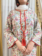 Soft Ivory Base With Delicate Floral Print