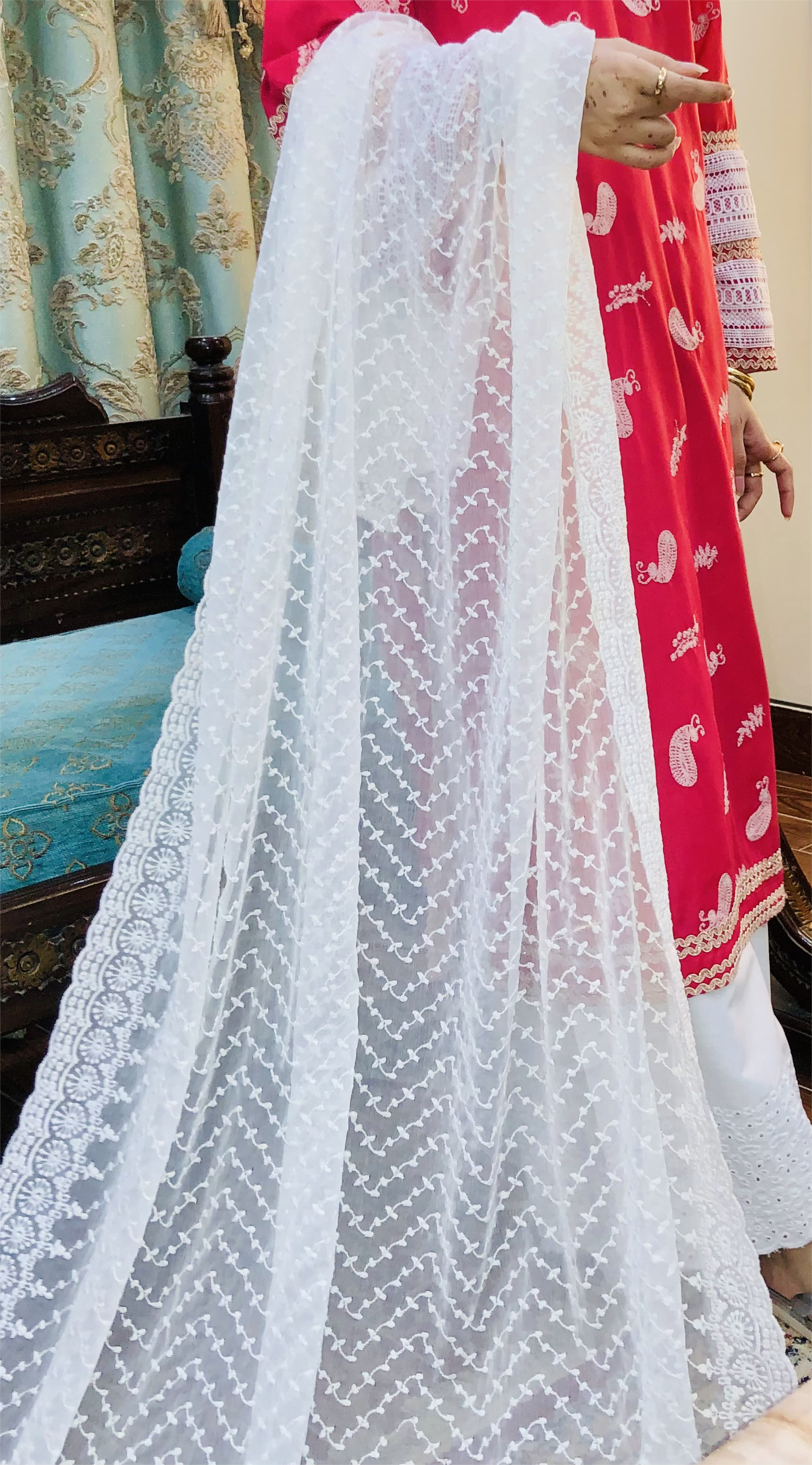 Crimson Grace Embroidered Kurta Set