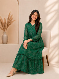 Emerald Bloom 2 Piece Frock