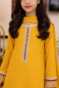 Mustard Color Georgette 3 Piece Suit